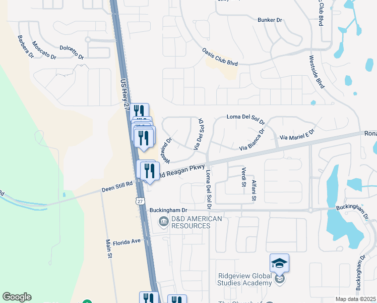 map of restaurants, bars, coffee shops, grocery stores, and more near 123 Sunward Run in Davenport