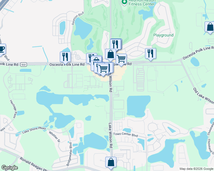 map of restaurants, bars, coffee shops, grocery stores, and more near 6100 Echelon Way in Davenport