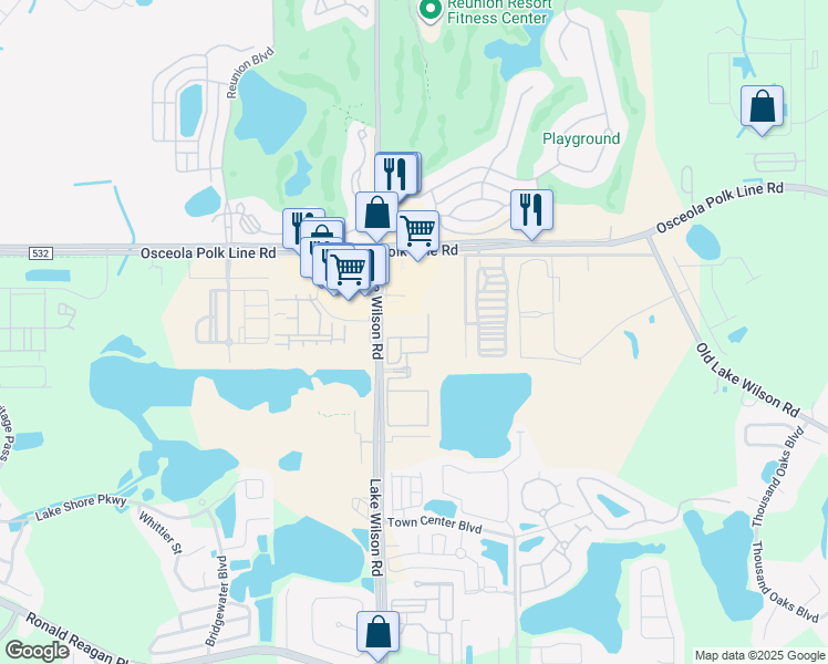 map of restaurants, bars, coffee shops, grocery stores, and more near 2000 Victoria Park Drive in Davenport