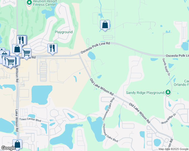 map of restaurants, bars, coffee shops, grocery stores, and more near 194 Robin Road in Davenport