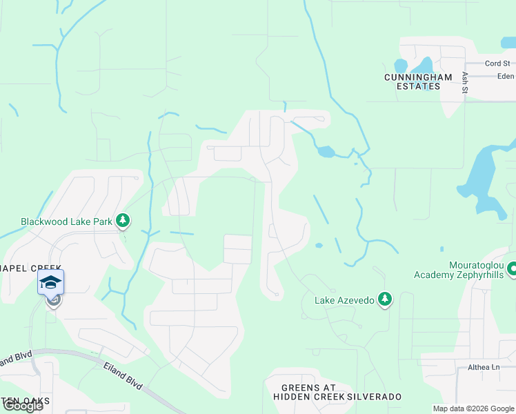 map of restaurants, bars, coffee shops, grocery stores, and more near 7029 Silverado Ranch Boulevard in Zephyrhills