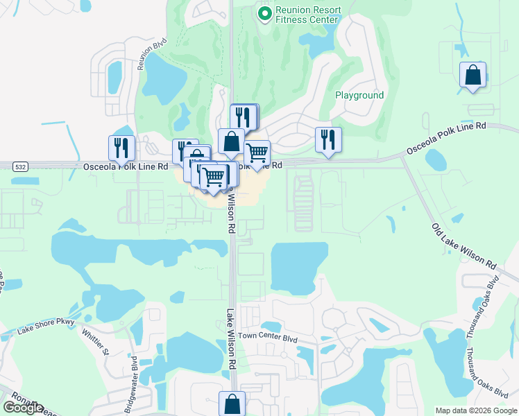 map of restaurants, bars, coffee shops, grocery stores, and more near 1000 Victoria Park Drive in Davenport