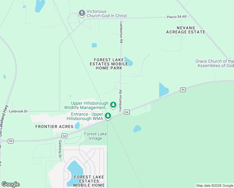 map of restaurants, bars, coffee shops, grocery stores, and more near 6839 Lumberton Road in Zephyrhills