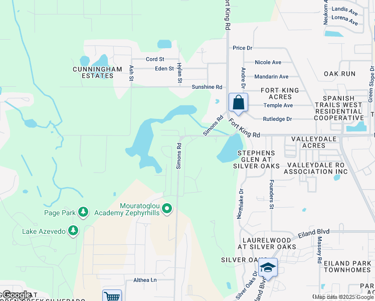 map of restaurants, bars, coffee shops, grocery stores, and more near 6926 Shelby Lynn Way in Zephyrhills