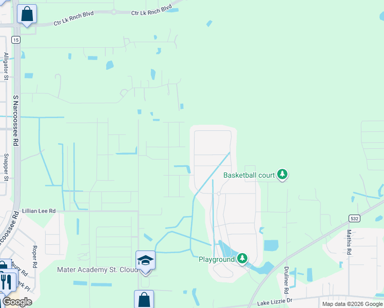 map of restaurants, bars, coffee shops, grocery stores, and more near 1704 Chatsworth Circle in St. Cloud