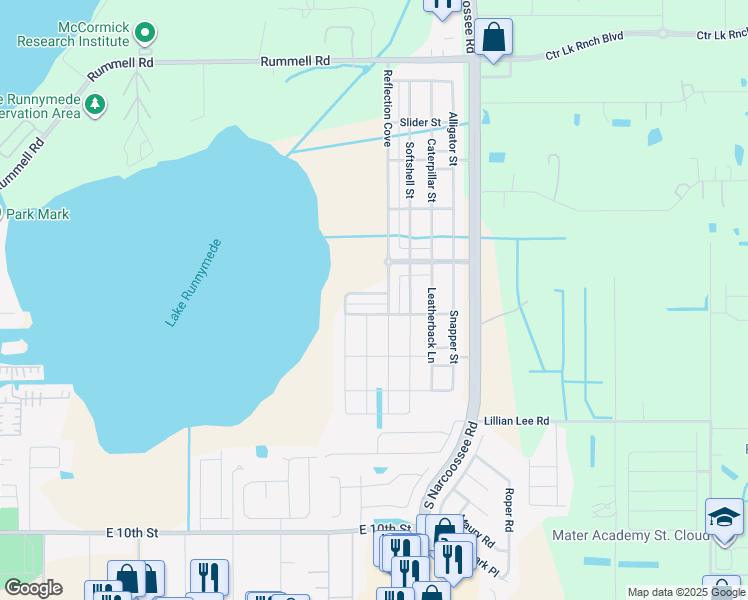 map of restaurants, bars, coffee shops, grocery stores, and more near 4824 Riverwalk Drive in St. Cloud