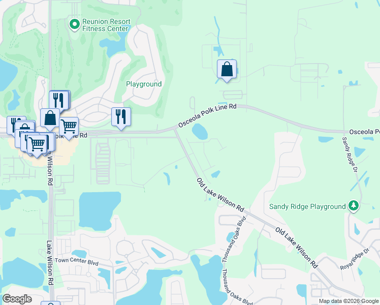 map of restaurants, bars, coffee shops, grocery stores, and more near 421 Robin Road in Davenport
