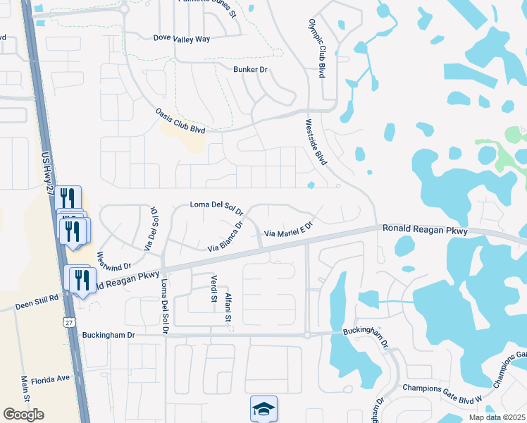 map of restaurants, bars, coffee shops, grocery stores, and more near 119 Manuel Court in Davenport