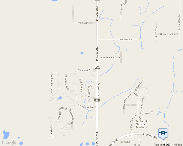 map of restaurants, bars, coffee shops, grocery stores, and more near 34440 Cliffcreek Court in Wesley Chapel