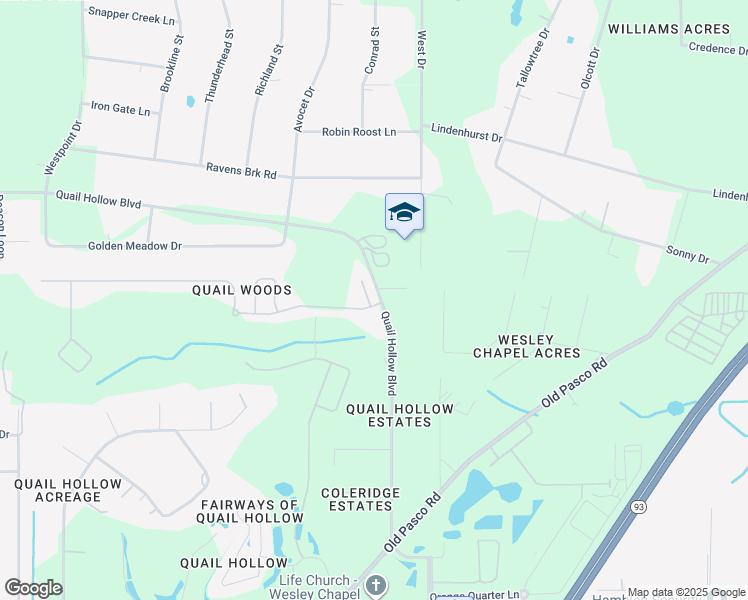 map of restaurants, bars, coffee shops, grocery stores, and more near 27849 Sora Boulevard in Zephyrhills