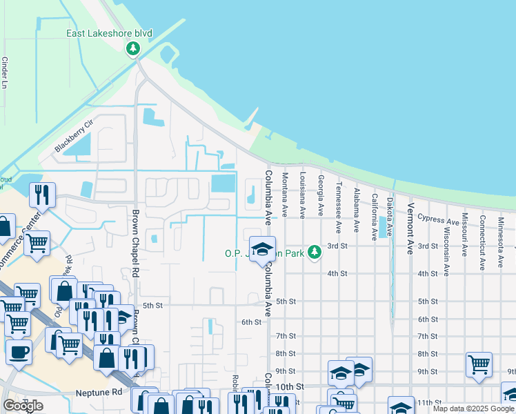 map of restaurants, bars, coffee shops, grocery stores, and more near 2965 Cool Breeze Circle in Saint Cloud