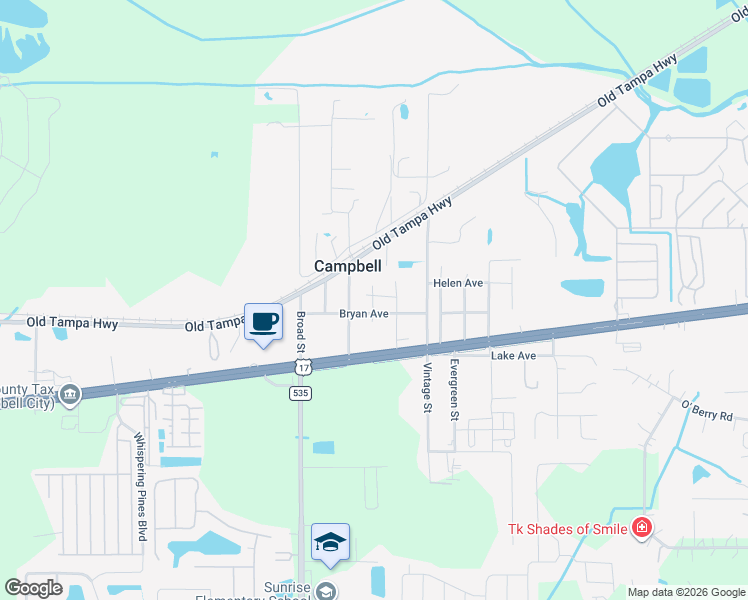 map of restaurants, bars, coffee shops, grocery stores, and more near 1601 Eagle Feather Drive in Kissimmee