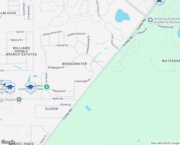 map of restaurants, bars, coffee shops, grocery stores, and more near 7228 Humber Circle in Wesley Chapel