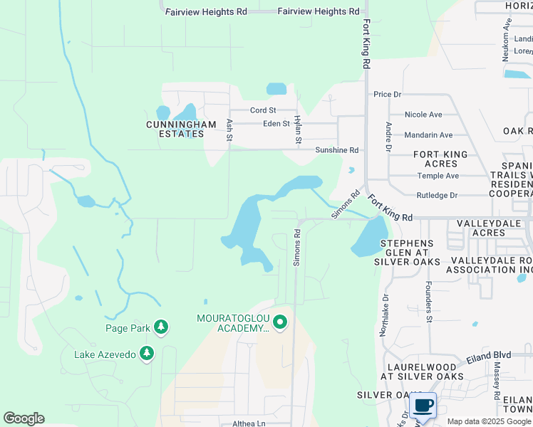 map of restaurants, bars, coffee shops, grocery stores, and more near 36625 Paddock Lane in Zephyrhills