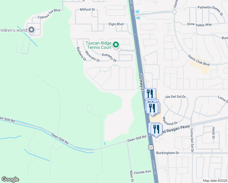 map of restaurants, bars, coffee shops, grocery stores, and more near 296 Williamson Drive in Davenport
