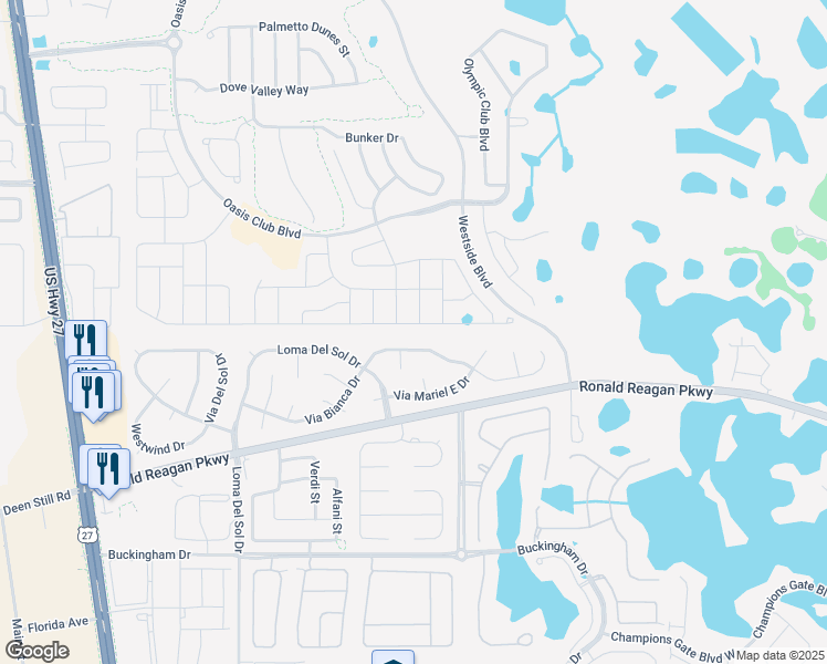 map of restaurants, bars, coffee shops, grocery stores, and more near 1588 Flange Drive in Davenport
