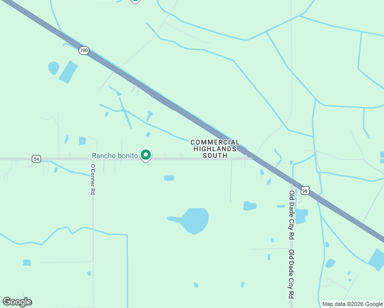 map of restaurants, bars, coffee shops, grocery stores, and more near 44421 County Road 54 East in Kathleen