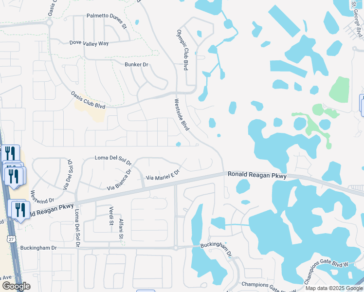 map of restaurants, bars, coffee shops, grocery stores, and more near 8908 Stinger Drive in Davenport