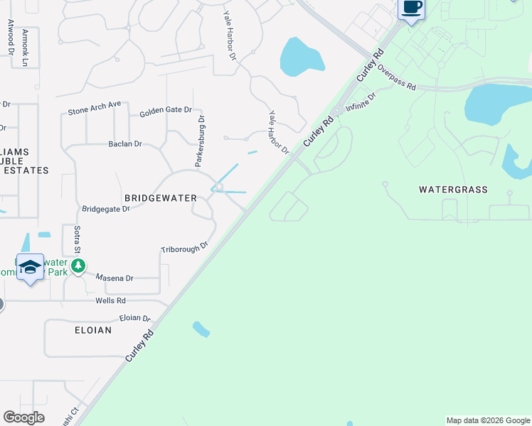 map of restaurants, bars, coffee shops, grocery stores, and more near 31628 Spoonflower Circle in Wesley Chapel