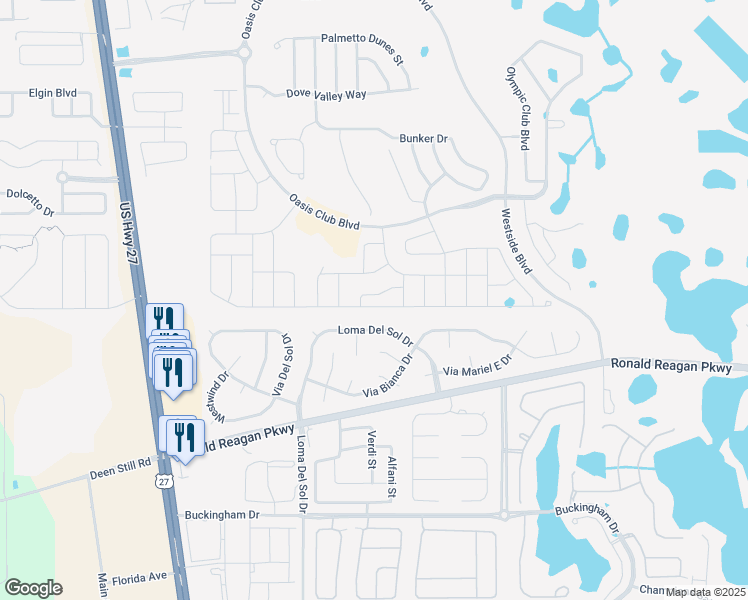 map of restaurants, bars, coffee shops, grocery stores, and more near 1583 Moon Valley Drive in Davenport