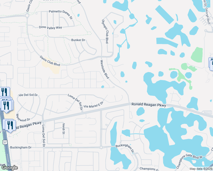 map of restaurants, bars, coffee shops, grocery stores, and more near 8908 Stinger Drive in Davenport