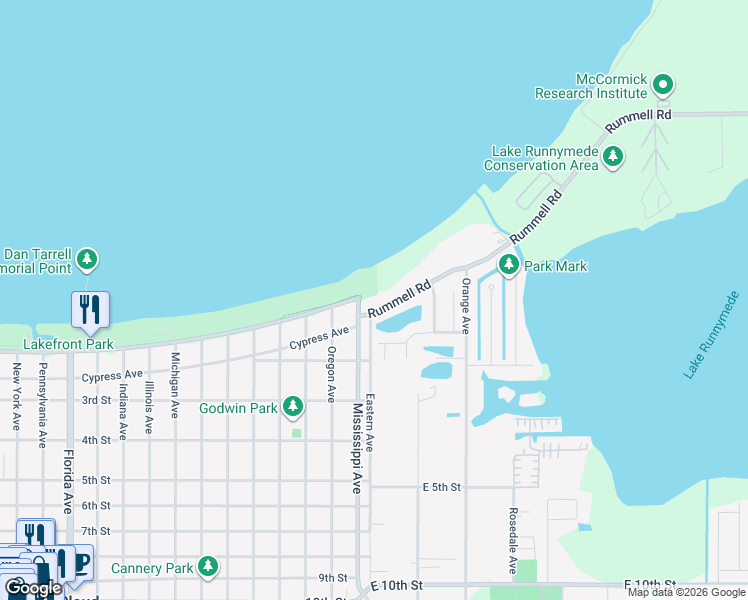 map of restaurants, bars, coffee shops, grocery stores, and more near 4315 Rummell Road in St. Cloud