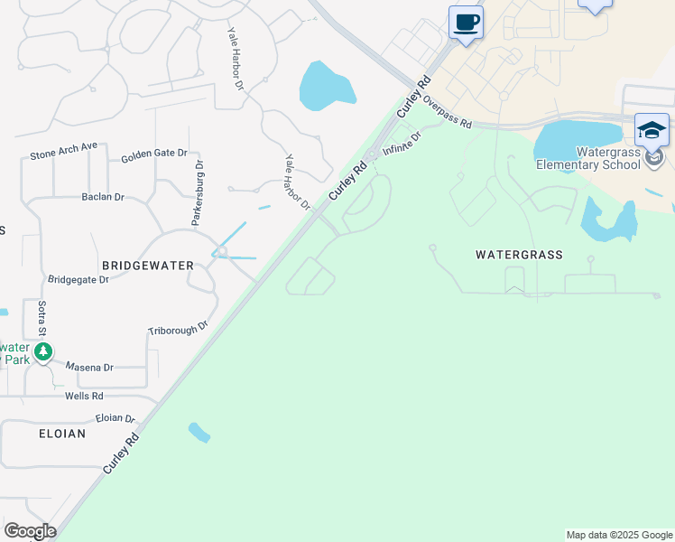 map of restaurants, bars, coffee shops, grocery stores, and more near 31828 Spoonflower Circle in Wesley Chapel