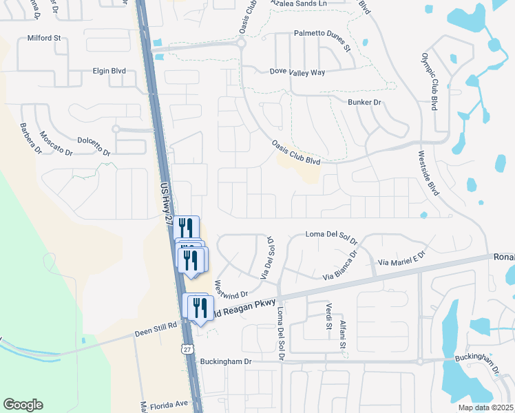 map of restaurants, bars, coffee shops, grocery stores, and more near 1430 Wexford Way in Davenport