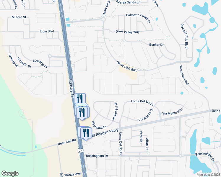 map of restaurants, bars, coffee shops, grocery stores, and more near 1430 Wexford Way in Davenport