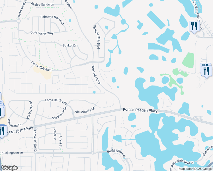 map of restaurants, bars, coffee shops, grocery stores, and more near 1573 Maidstone Court in Four Corners