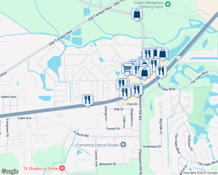 map of restaurants, bars, coffee shops, grocery stores, and more near 3651 Wonderland Park Lane in Kissimmee