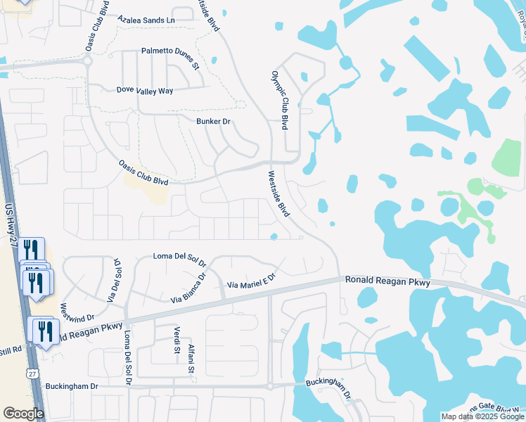 map of restaurants, bars, coffee shops, grocery stores, and more near 8988 Stinger Drive in Davenport