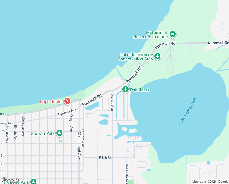 map of restaurants, bars, coffee shops, grocery stores, and more near 95 Orange Avenue in St. Cloud