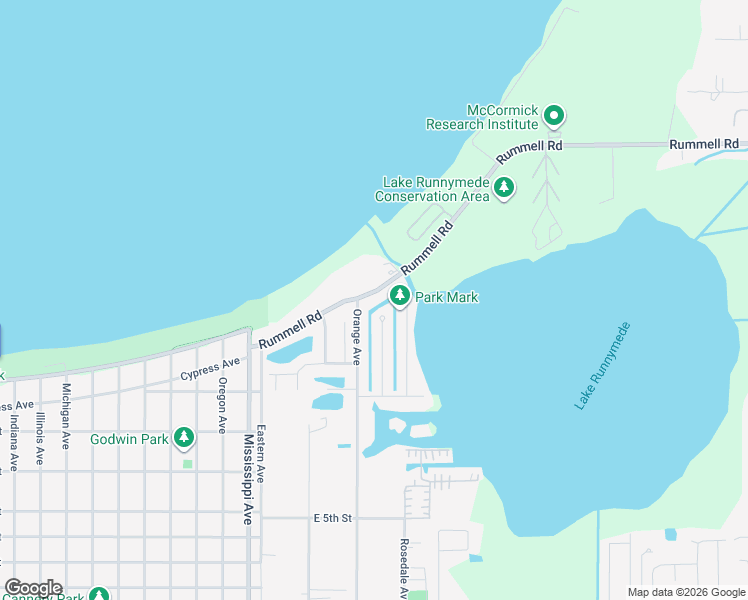 map of restaurants, bars, coffee shops, grocery stores, and more near 95 Orange Avenue in St. Cloud