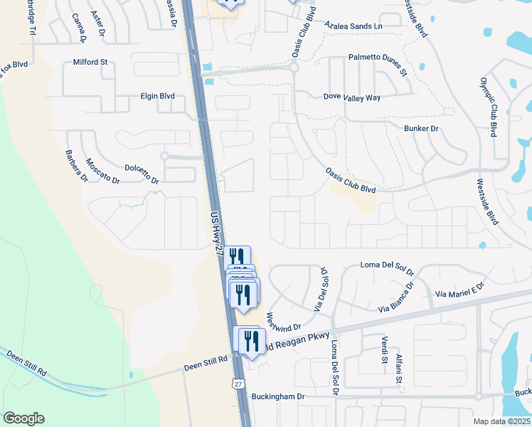 map of restaurants, bars, coffee shops, grocery stores, and more near 1462 Moon Valley Drive in Davenport
