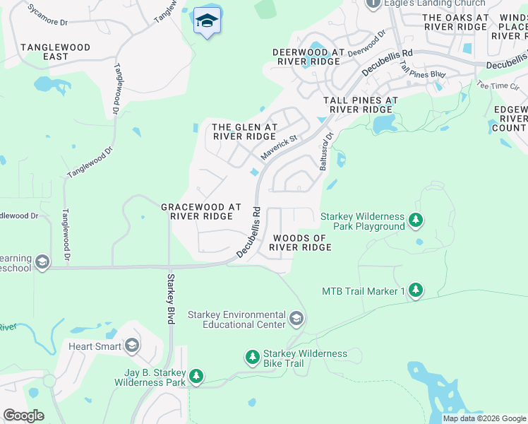 map of restaurants, bars, coffee shops, grocery stores, and more near 7153 Silverwood Drive in New Port Richey