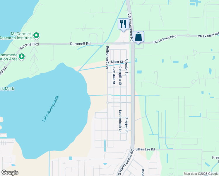 map of restaurants, bars, coffee shops, grocery stores, and more near 1551 Reflection Cove in Saint Cloud