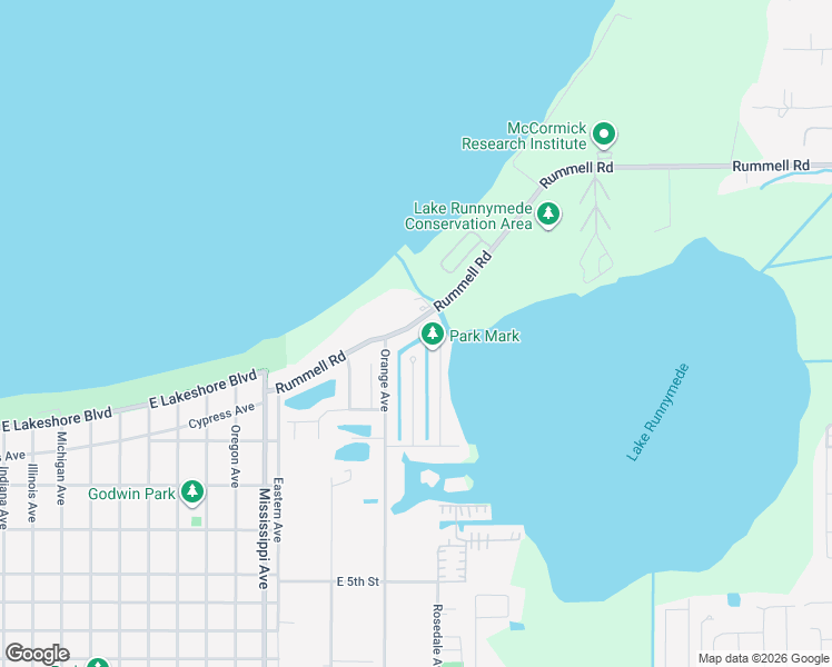 map of restaurants, bars, coffee shops, grocery stores, and more near 94 Lakeview Drive in St. Cloud