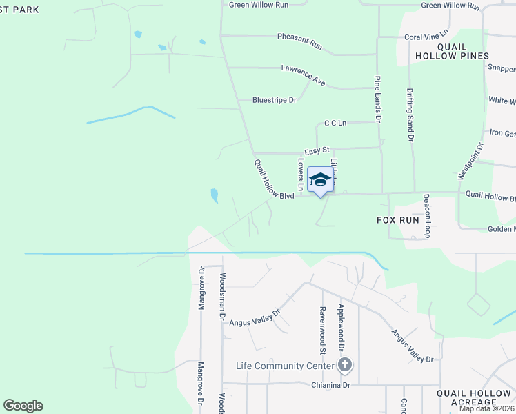 map of restaurants, bars, coffee shops, grocery stores, and more near 7152 Sandy Lane in Wesley Chapel
