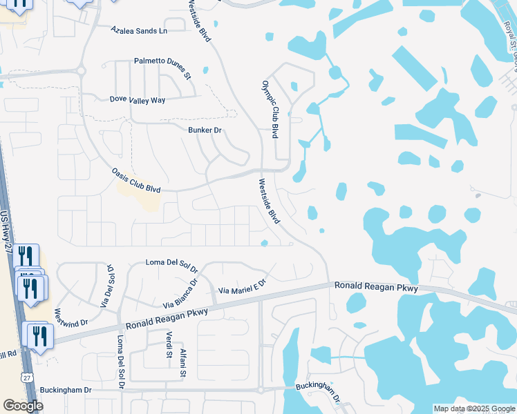 map of restaurants, bars, coffee shops, grocery stores, and more near 8937 Stinger Drive in Davenport