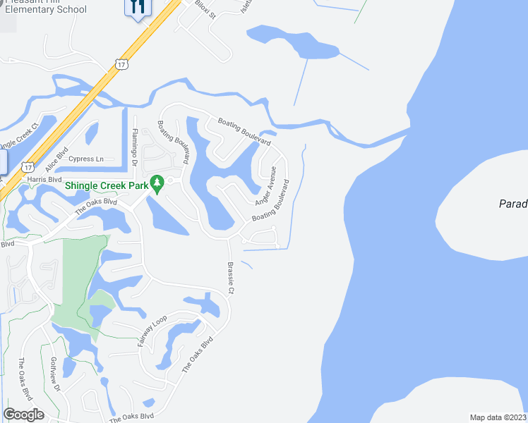 map of restaurants, bars, coffee shops, grocery stores, and more near 2983 Boating Boulevard in Kissimmee