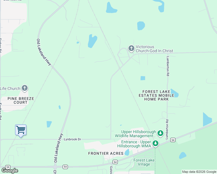 map of restaurants, bars, coffee shops, grocery stores, and more near 7207 Elwood Road in Zephyrhills