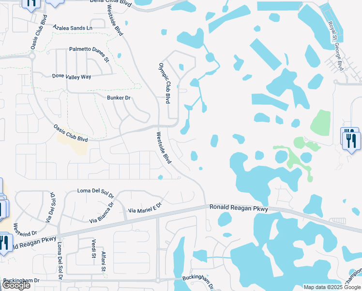 map of restaurants, bars, coffee shops, grocery stores, and more near 8839 Interlocking Court in Four Corners