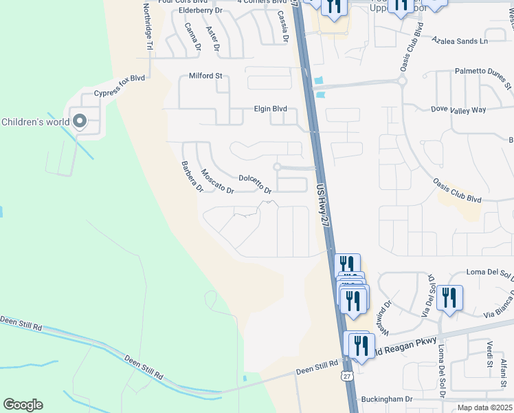 map of restaurants, bars, coffee shops, grocery stores, and more near 765 Ogelthorpe Drive in Davenport
