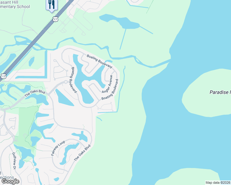 map of restaurants, bars, coffee shops, grocery stores, and more near 2969 Boating Boulevard in Kissimmee