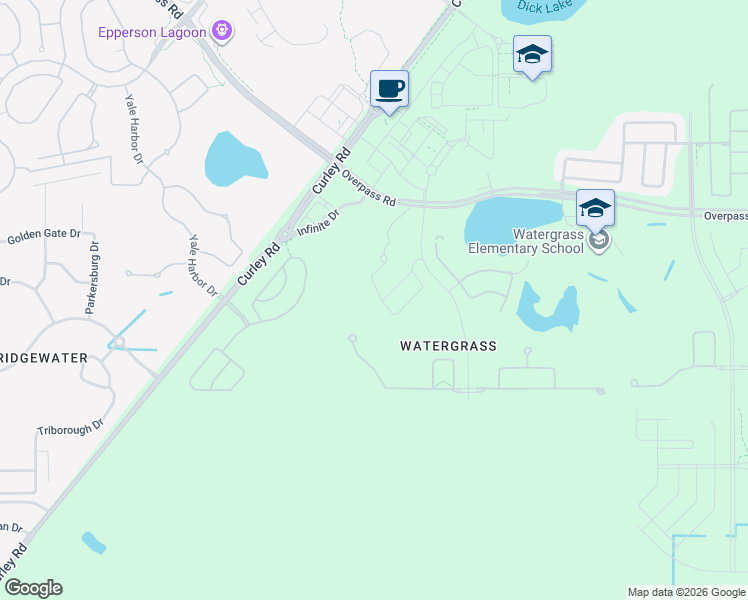 map of restaurants, bars, coffee shops, grocery stores, and more near 32154 Cottage Glen Lane in Wesley Chapel