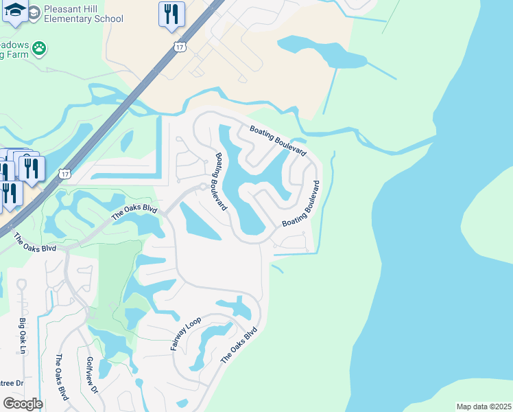 map of restaurants, bars, coffee shops, grocery stores, and more near 3112 Bass Boat Way in Kissimmee
