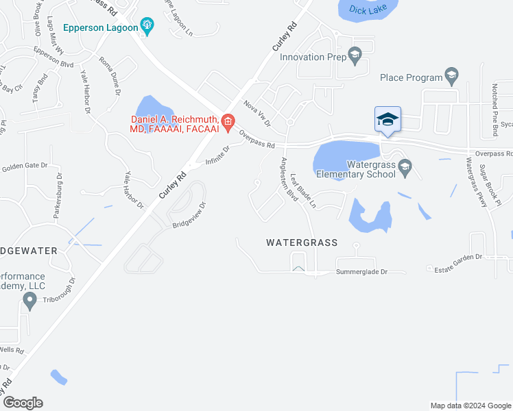 map of restaurants, bars, coffee shops, grocery stores, and more near 32125 Garden Alcove Loop in Wesley Chapel