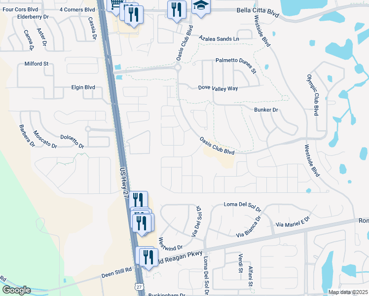 map of restaurants, bars, coffee shops, grocery stores, and more near 1414 Moon Valley Drive in Davenport