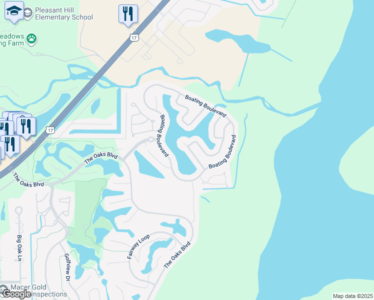 map of restaurants, bars, coffee shops, grocery stores, and more near 3112 Bass Boat Way in Kissimmee